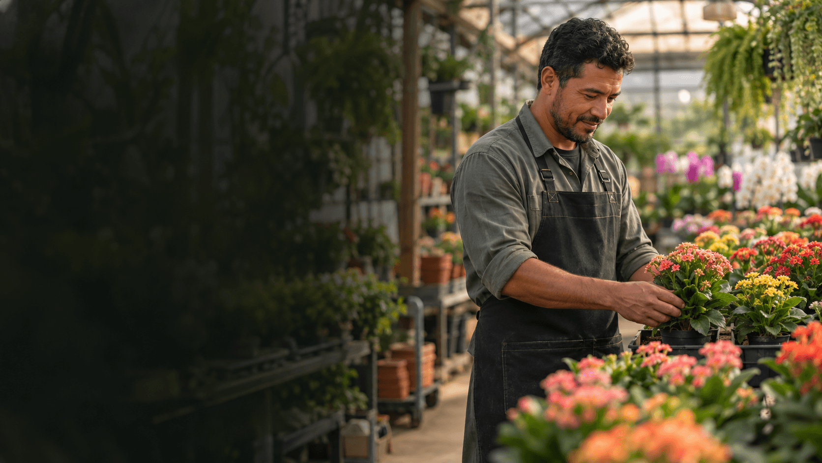Profissional de Floricultor Profissional em atividade